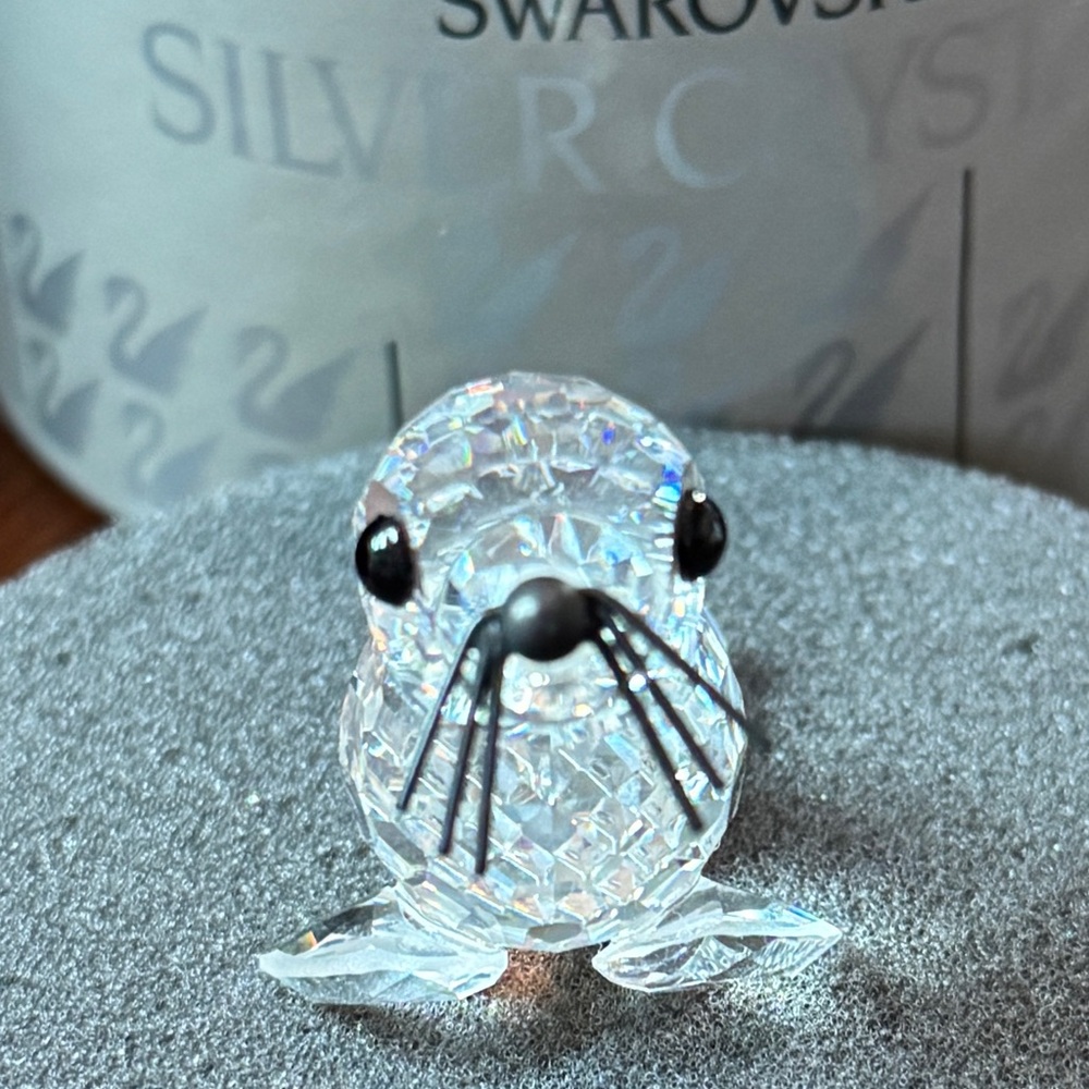 Swarovski Crystal Miniature Seal Figurine